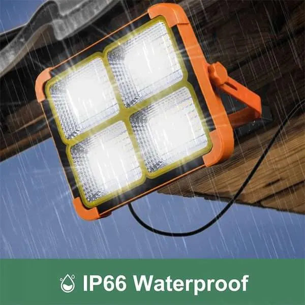 100W Solar and USB Rechargeable Floodlight Power bank and Searchlight 3 in 1 | 4 working modes