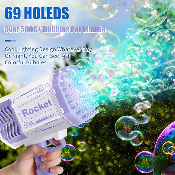 Bubble  for  kids 69 Holes Soap Blaster Machine