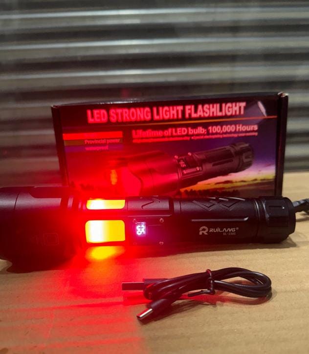 LED STRONG FLASHLIGHT Multi Colors Lights/LOT Imported German ایک کلومیٹر رینج