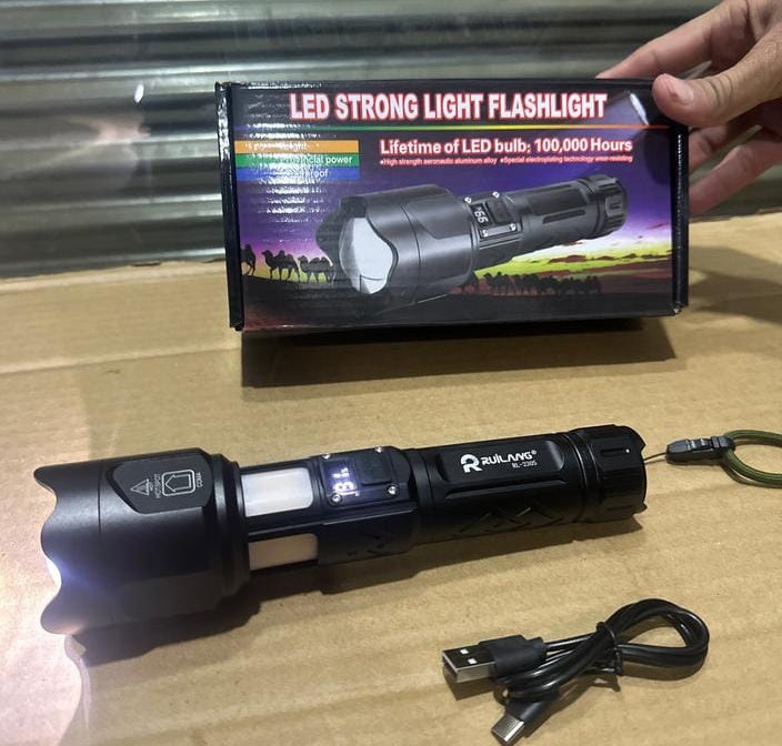 LED STRONG FLASHLIGHT Multi Colors Lights/LOT Imported German ایک کلومیٹر رینج